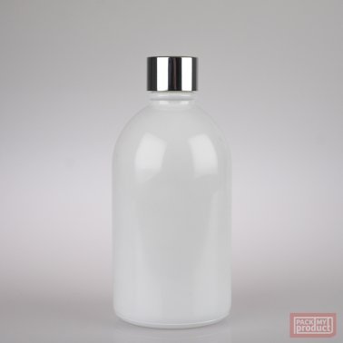 French Pharmacy Bottle Gloss White with Shiny Silver Wadded Cap