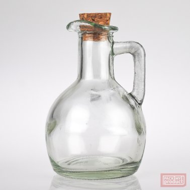 Oil Kettle Clear Glass with Cork