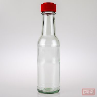 150ml Table Sauce Bottle with Red Pourer Cap