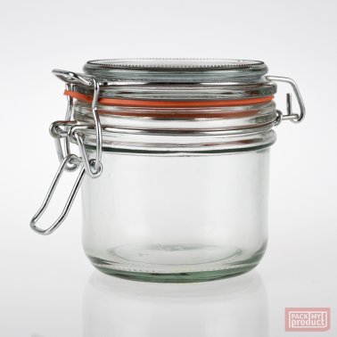 180ml Clear Glass Clip Top Jar
