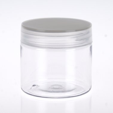 50ml PET Clear Plastic Jar with Wadded Screw Cap