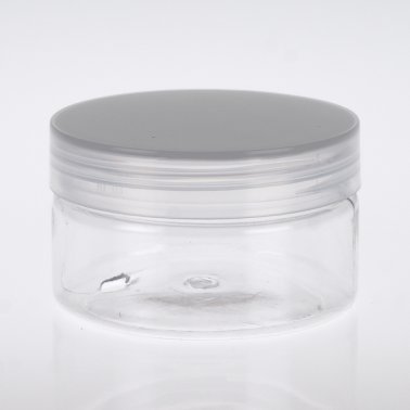 100ml PET Clear Plastic Jar with Wadded Screw Cap
