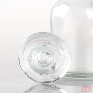 60ml Clear Glass Antique Apothecary Jar with Ground Glass Lid