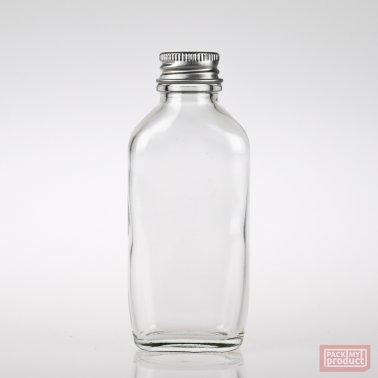 50ml Oval Clear Glass Bottle with Aluminium Wadded Cap