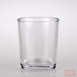 Clear Round Candle Glass