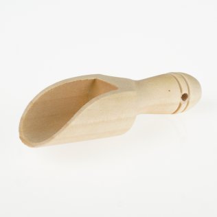 Wooden Mini Scoop with 2mm Tie Hole