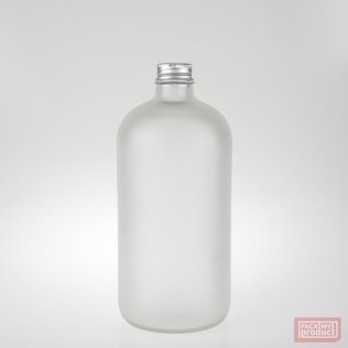 1000ml Frosted Glass Boston Bottle with Aluminium Cap