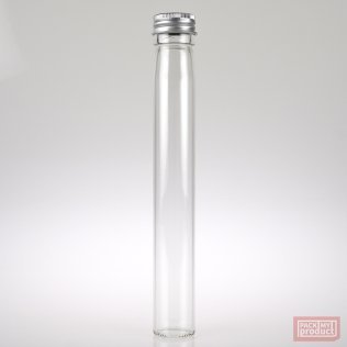 100ml Tube Bottle Clear Glass with Aluminium Cap