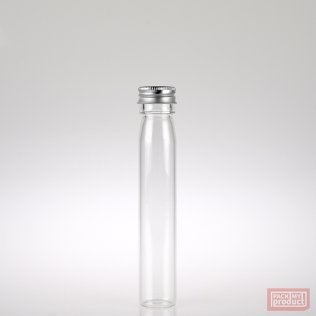 50ml Tube Bottle Clear Glass with Aluminium Cap