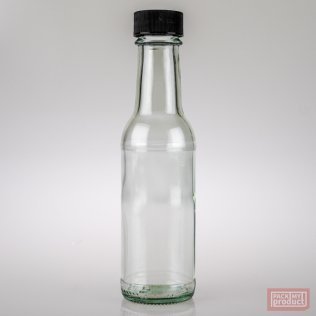150ml Table Sauce Bottle with Black Wadded Cap
