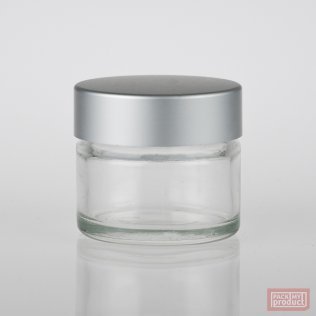15ml Clear Glass Jar with Matt Silver Cap