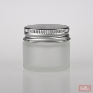 15ml Frosted Glass Jar with Aluminium Cap
