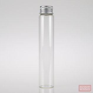 50ml Test Tube Clear Glass Bottle with Aluminium Wadded Cap