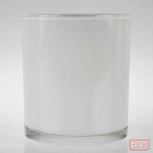 Large Round "Statement" Glass, Gloss White