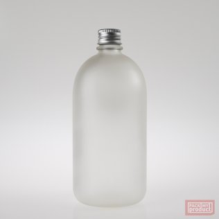 500ml Frosted Glass French Pharmacy Bottle with Aluminium Cap