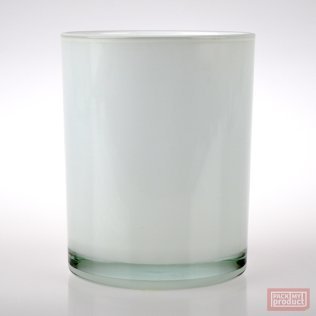 270ml Large Round Candle Glass Gloss White Inside