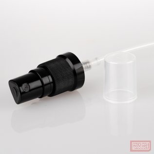 Black Atomiser with Clear Overcap