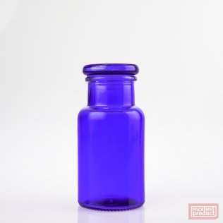 Antique Apothecary Jar 275ml Blue Coloured Glass