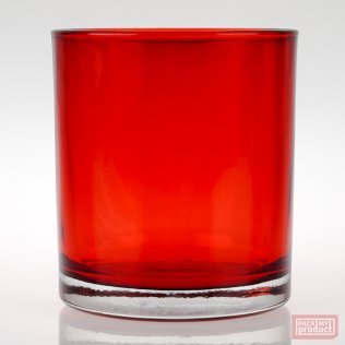 Large Round "Statement" Glass, Red Inside