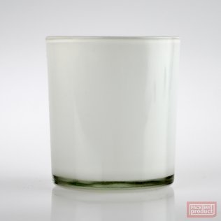 Small Round "Statement" Glass, White