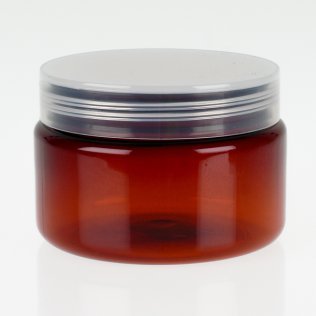 150ml PET Amber Plastic Jar with Wadded Screw Cap