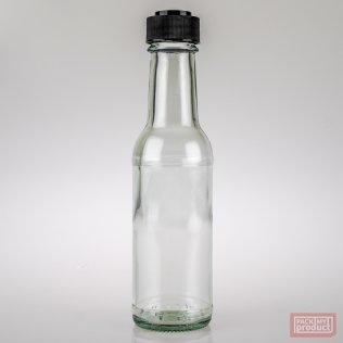 150ml Table Sauce Bottle with Black Pourer Cap