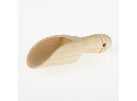 Wooden Mini Scoop with 2mm Tie Hole