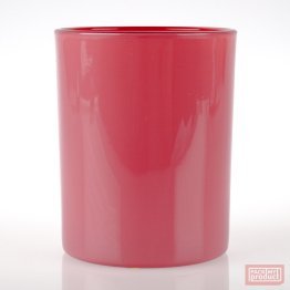 270ml Large Round Candle Glass Candy Pink Outside
