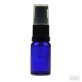 10ml Blue Glass Pharmacy Bottle with Black Serum Pump and Clear Overcap