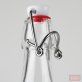 500ml Round Clear Glass Swing Top Bottle complete with Stainless Steel Mechanism