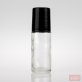 30ml Clear Glass Roll-on Bottle with Plastic Ball and Black Cap