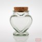 110ml Heart Jar Clear Glass with Cork