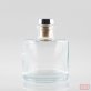 200ml Heavy Round Clear Glass Bottle with Shiny Silver Stopper.