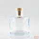 200ml Heavy Round Clear Glass Bottle with Natural Stopper.