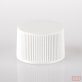 24mm White Fluted Cap