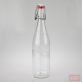 500ml Round Clear Glass Swing Top Bottle complete with Stainless Steel Mechanism