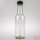 250ml Table Sauce Clear Glass Bottle with Black Pourer Cap