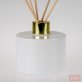 200ml Gloss White Glass Diffuser Bottle with Shiny Gold Diffuser Cap