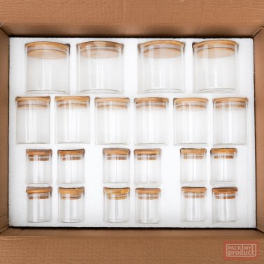 Glass bamboo spice jar 75ml shop