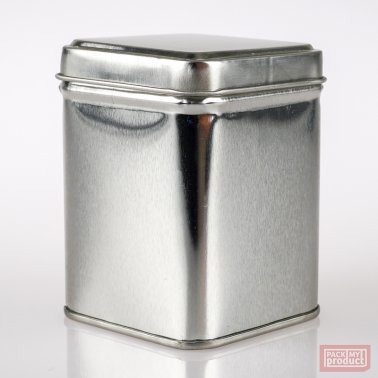 225ml Square Tin with Lid Seam Stackable