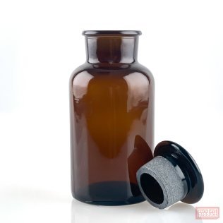 500ml Amber Glass Antique Apothecary Jar with Ground Glass Lid