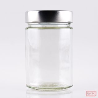 300ml Clear Glass Jar & Twist-Off Lid